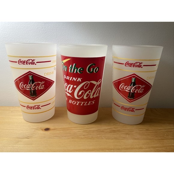 Coca Cola 2003 PackerWare 22oz Flare Tumblers USA Lot 3 - Picture 1 of 9